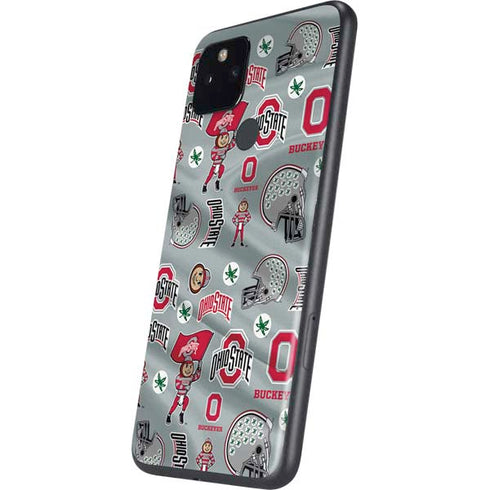 Ohio State University Pattern Google Pixel 5a Skin
